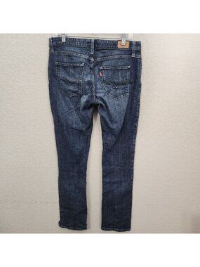 Levis 552 Straight Leg Denim Jeans Size 8 Blue Medium Wash Pre-Owned